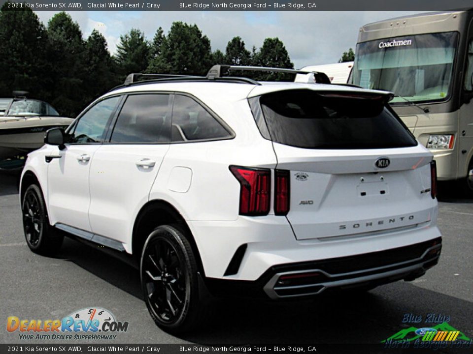 2021 Kia Sorento SX AWD Glacial White Pearl / Gray Photo #3