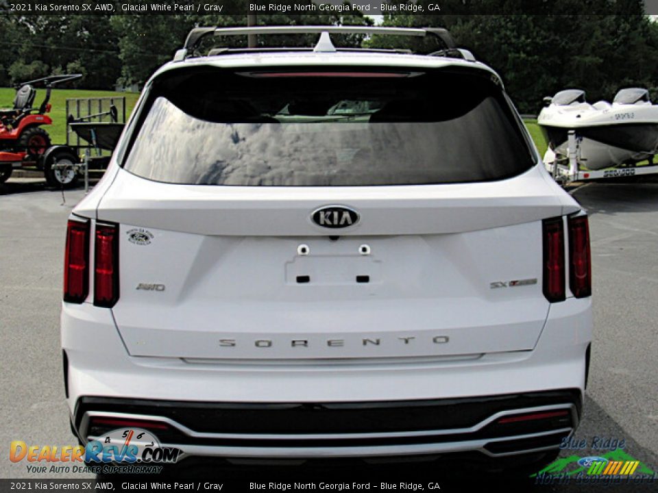 2021 Kia Sorento SX AWD Glacial White Pearl / Gray Photo #4