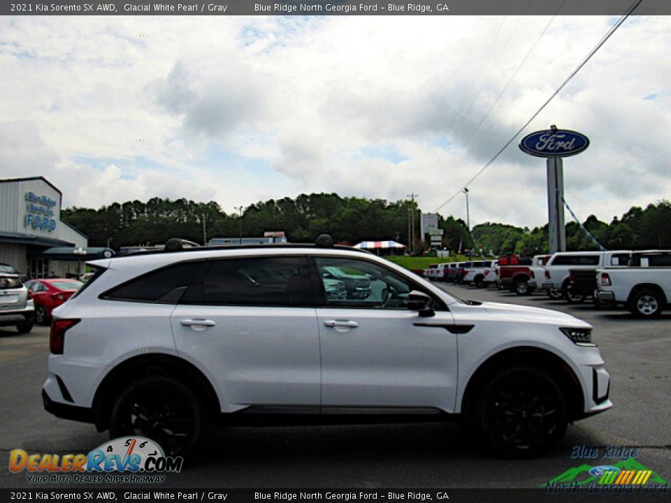 2021 Kia Sorento SX AWD Glacial White Pearl / Gray Photo #6