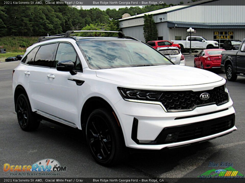 2021 Kia Sorento SX AWD Glacial White Pearl / Gray Photo #7