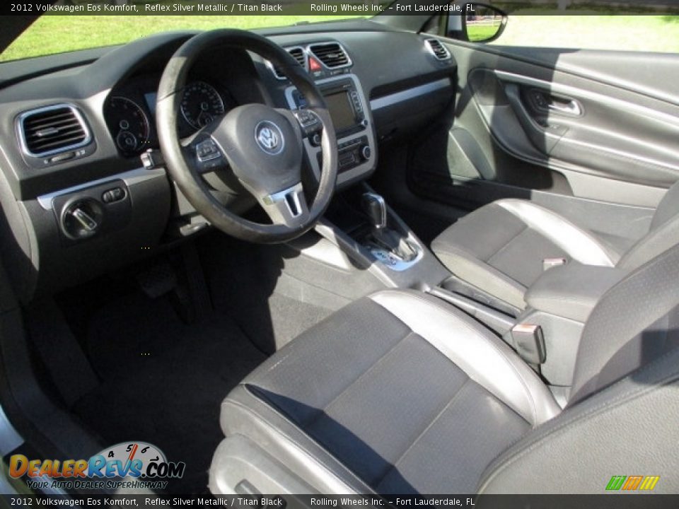 2012 Volkswagen Eos Komfort Reflex Silver Metallic / Titan Black Photo #21