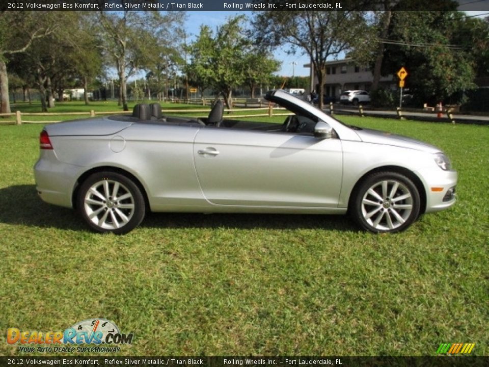 2012 Volkswagen Eos Komfort Reflex Silver Metallic / Titan Black Photo #26