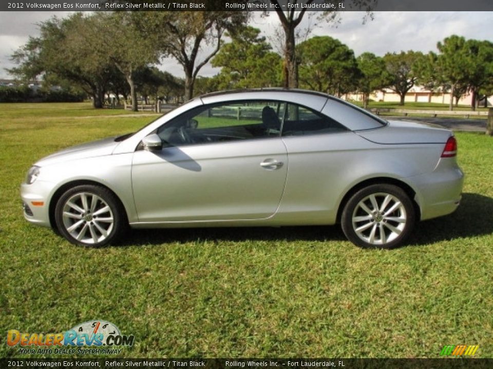 2012 Volkswagen Eos Komfort Reflex Silver Metallic / Titan Black Photo #35