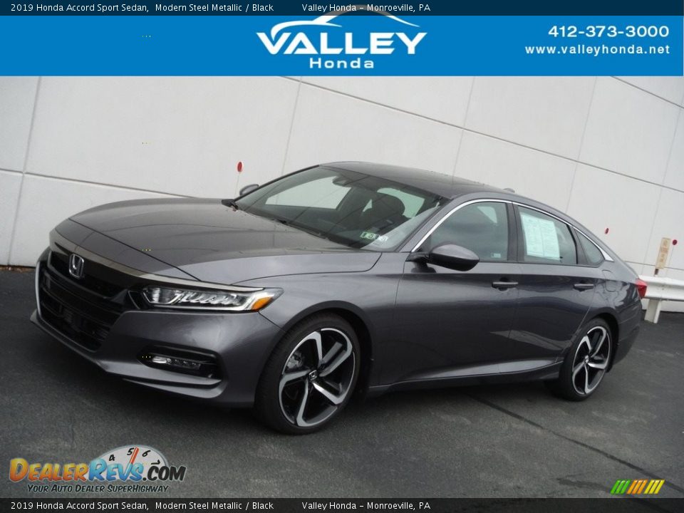 2019 Honda Accord Sport Sedan Modern Steel Metallic / Black Photo #1