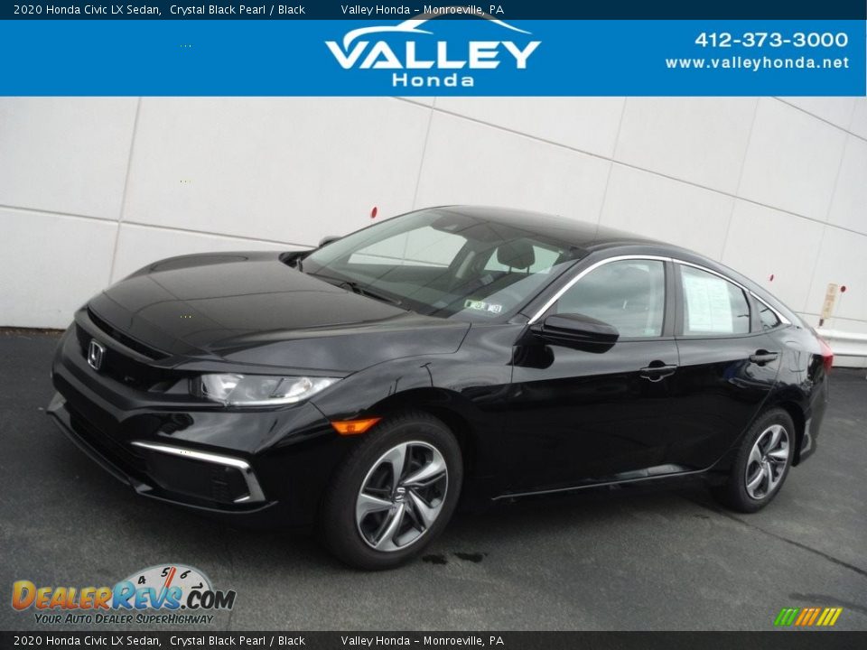 2020 Honda Civic LX Sedan Crystal Black Pearl / Black Photo #1