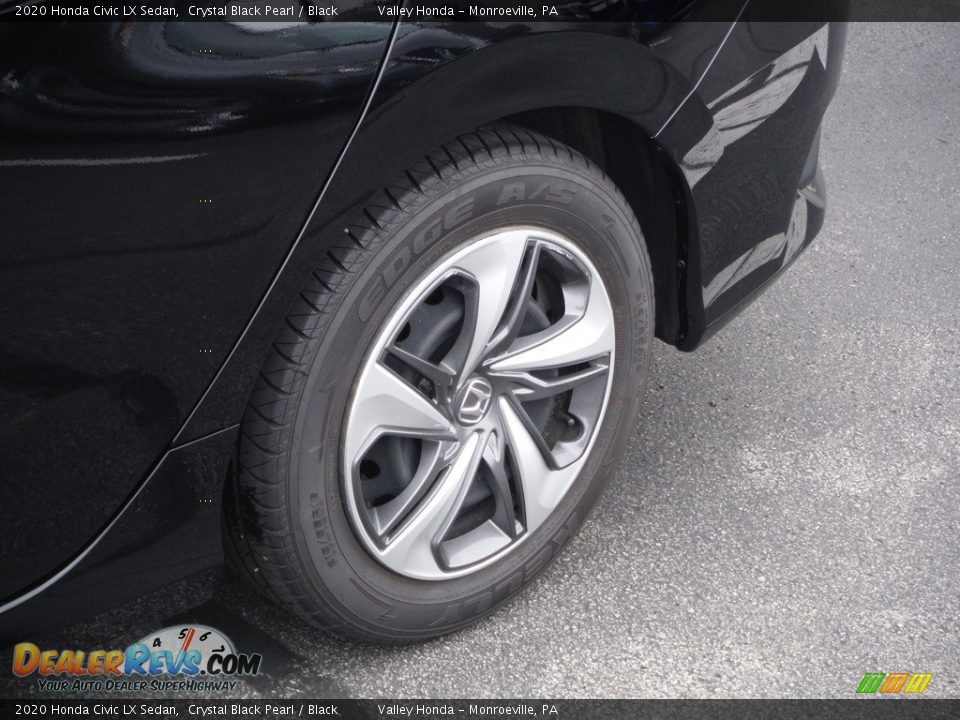 2020 Honda Civic LX Sedan Crystal Black Pearl / Black Photo #3