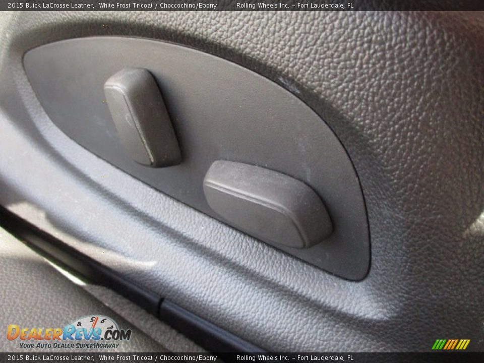 2015 Buick LaCrosse Leather White Frost Tricoat / Choccochino/Ebony Photo #28