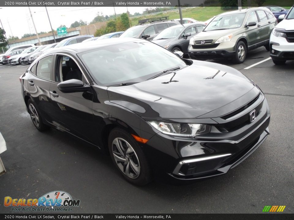 2020 Honda Civic LX Sedan Crystal Black Pearl / Black Photo #5