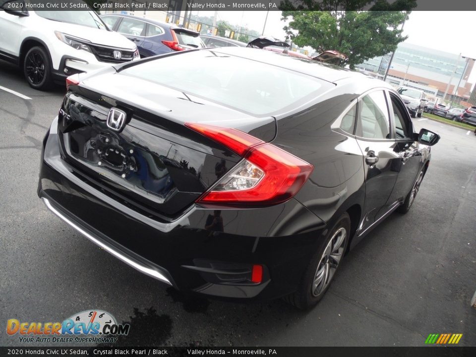2020 Honda Civic LX Sedan Crystal Black Pearl / Black Photo #6