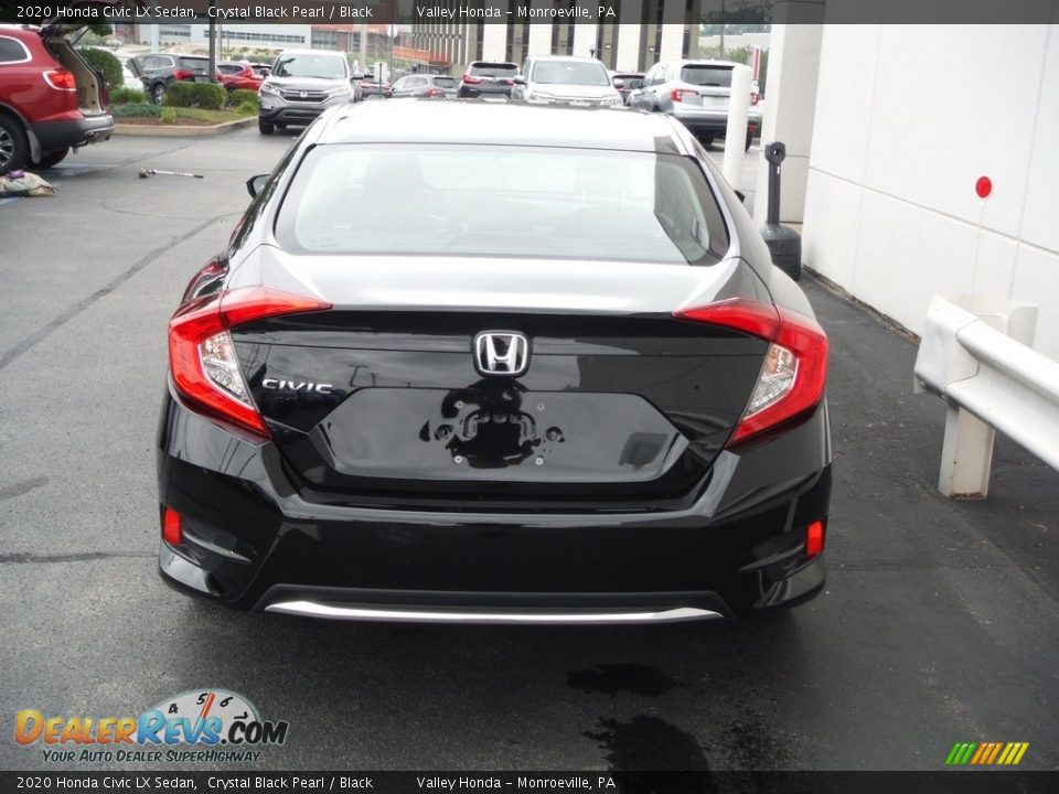 2020 Honda Civic LX Sedan Crystal Black Pearl / Black Photo #7