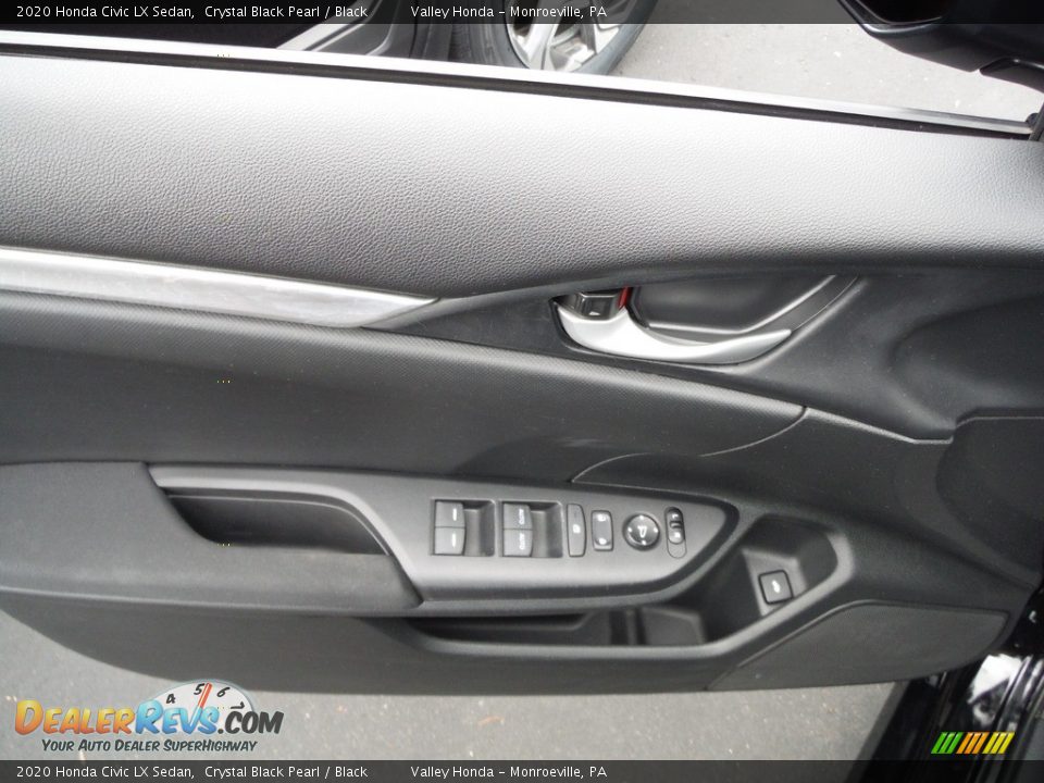 2020 Honda Civic LX Sedan Crystal Black Pearl / Black Photo #10