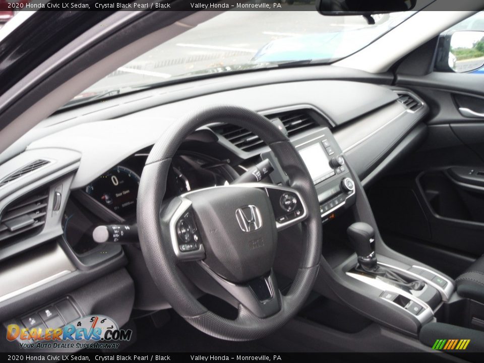 2020 Honda Civic LX Sedan Crystal Black Pearl / Black Photo #11