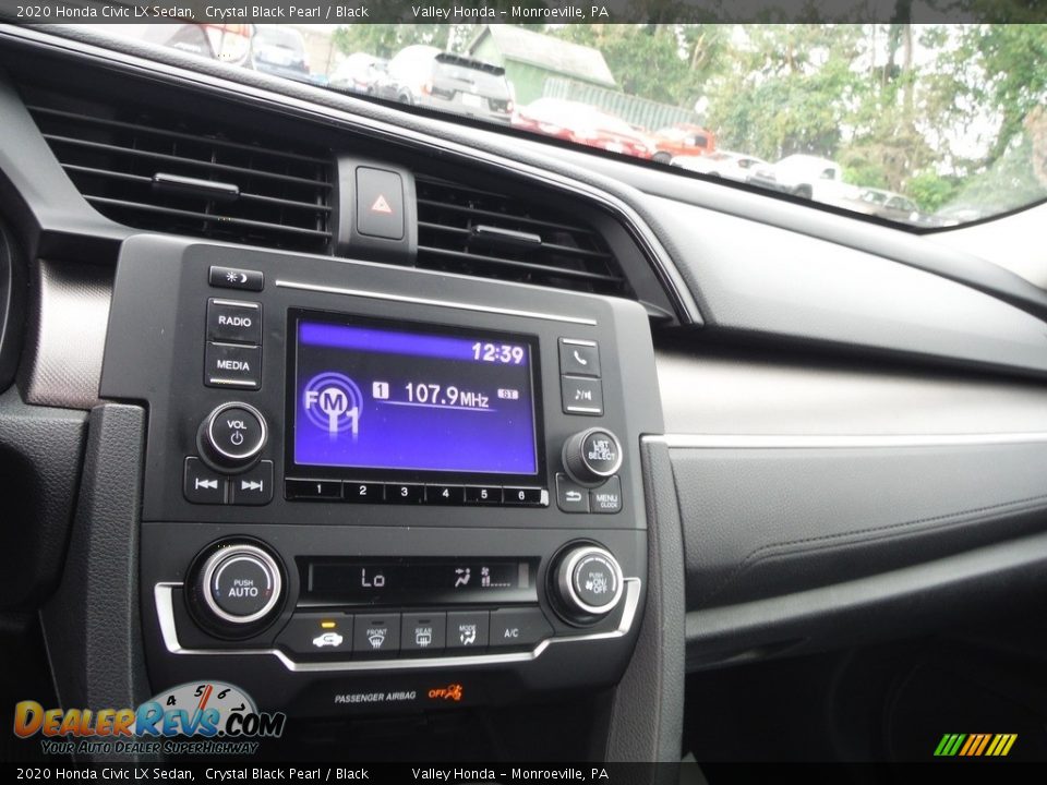 2020 Honda Civic LX Sedan Crystal Black Pearl / Black Photo #14