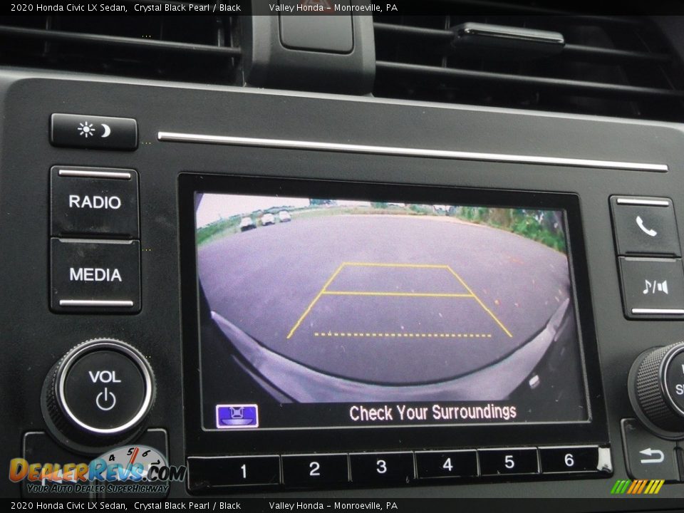 2020 Honda Civic LX Sedan Crystal Black Pearl / Black Photo #15