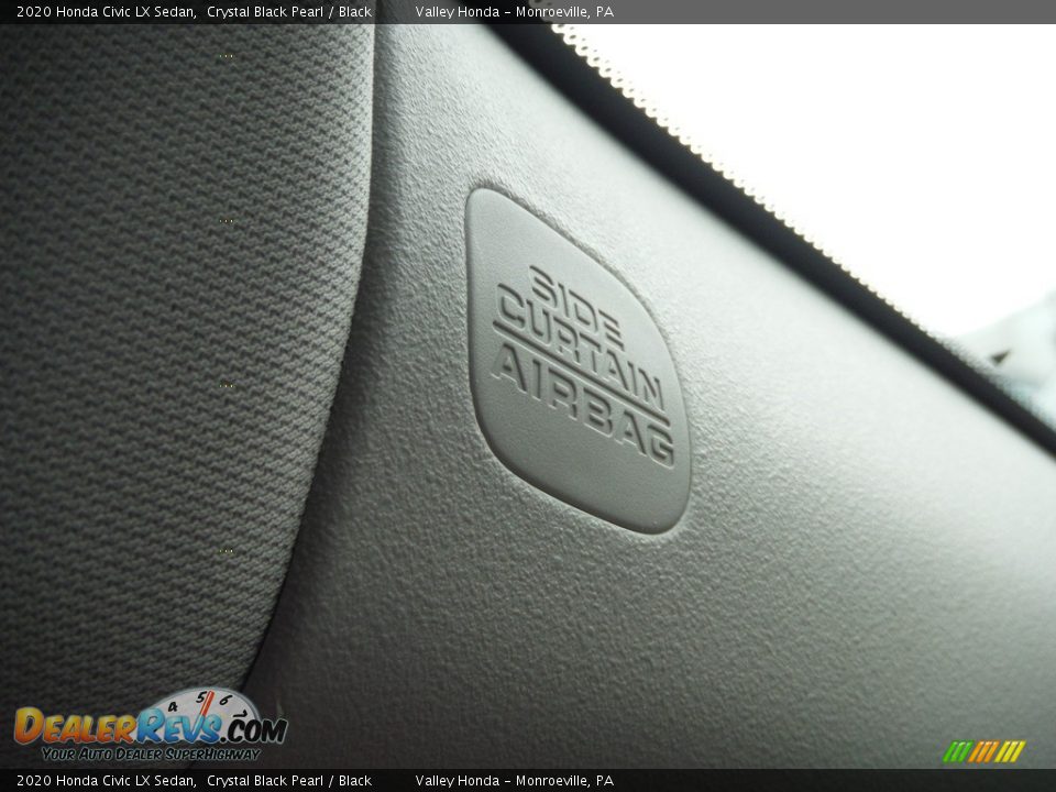 2020 Honda Civic LX Sedan Crystal Black Pearl / Black Photo #16