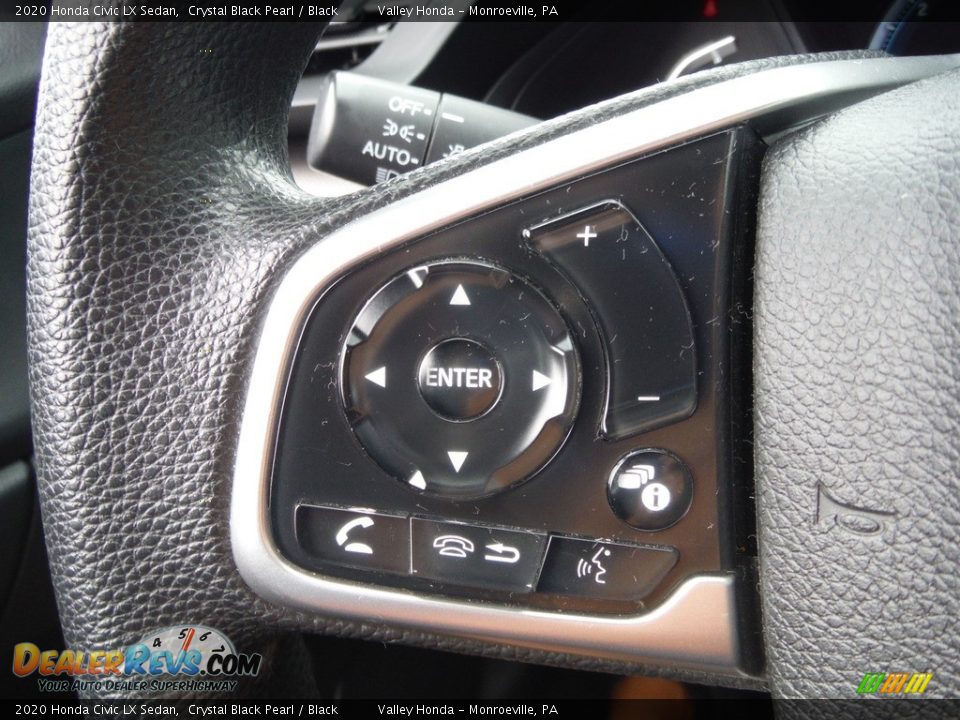 2020 Honda Civic LX Sedan Crystal Black Pearl / Black Photo #18