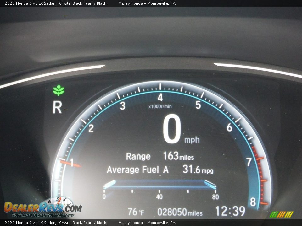 2020 Honda Civic LX Sedan Crystal Black Pearl / Black Photo #27