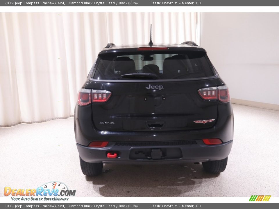 2019 Jeep Compass Trailhawk 4x4 Diamond Black Crystal Pearl / Black/Ruby Photo #20