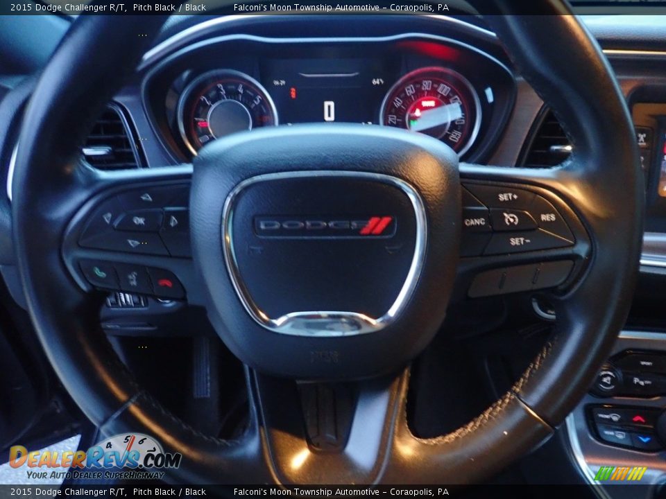 2015 Dodge Challenger R/T Pitch Black / Black Photo #23