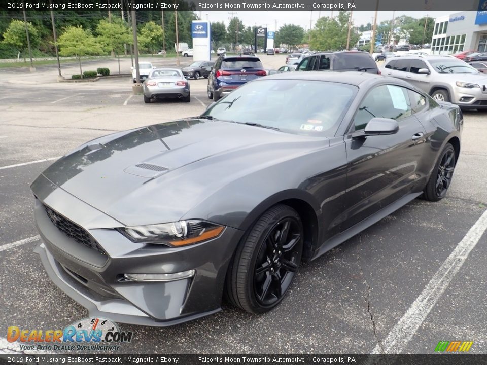 2019 Ford Mustang EcoBoost Fastback Magnetic / Ebony Photo #1