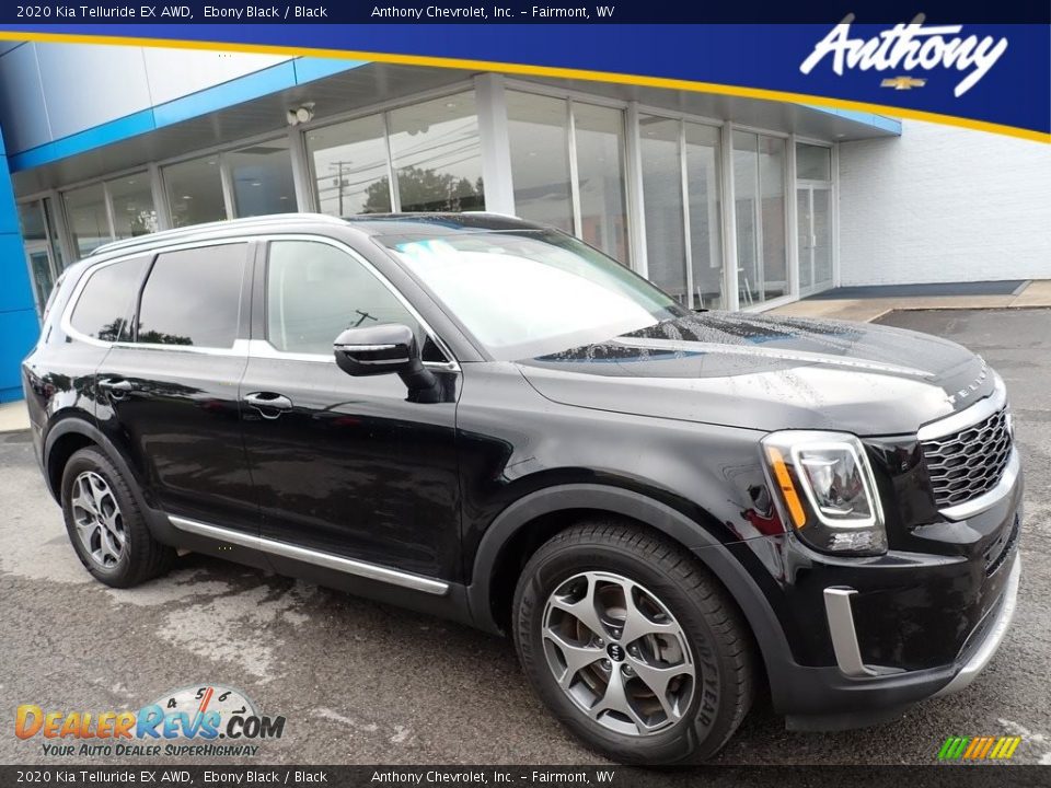 2020 Kia Telluride EX AWD Ebony Black / Black Photo #1