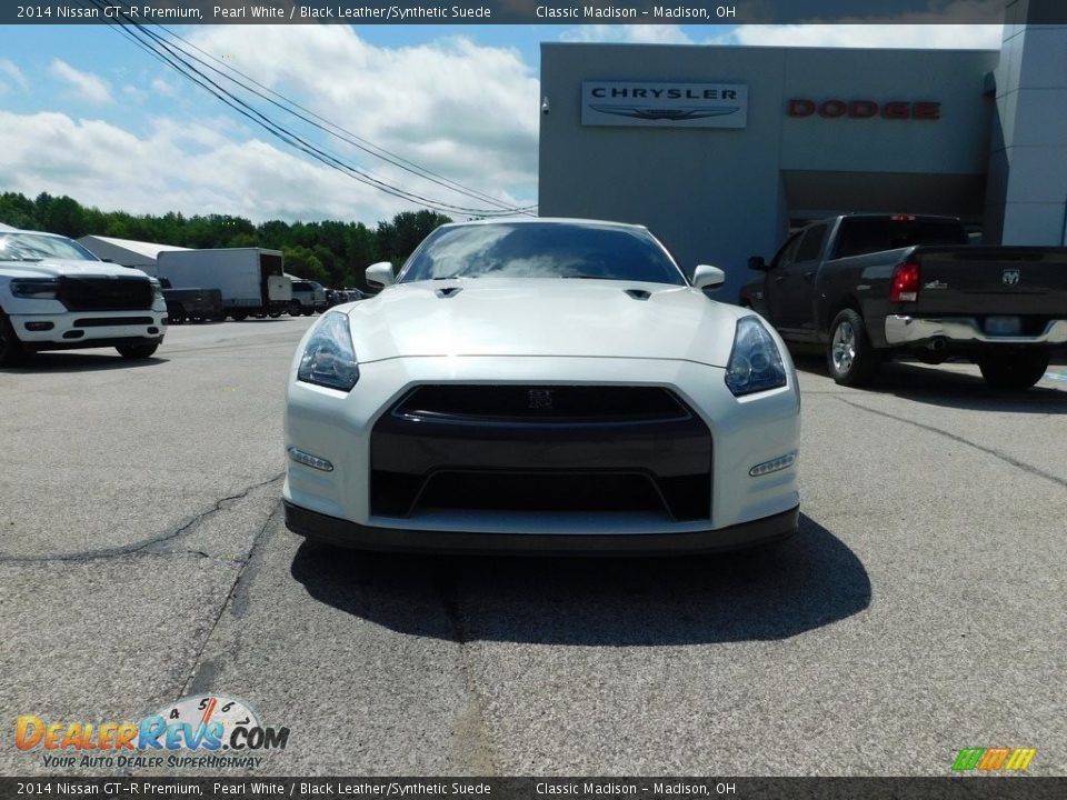 2014 Nissan GT-R Premium Pearl White / Black Leather/Synthetic Suede Photo #4