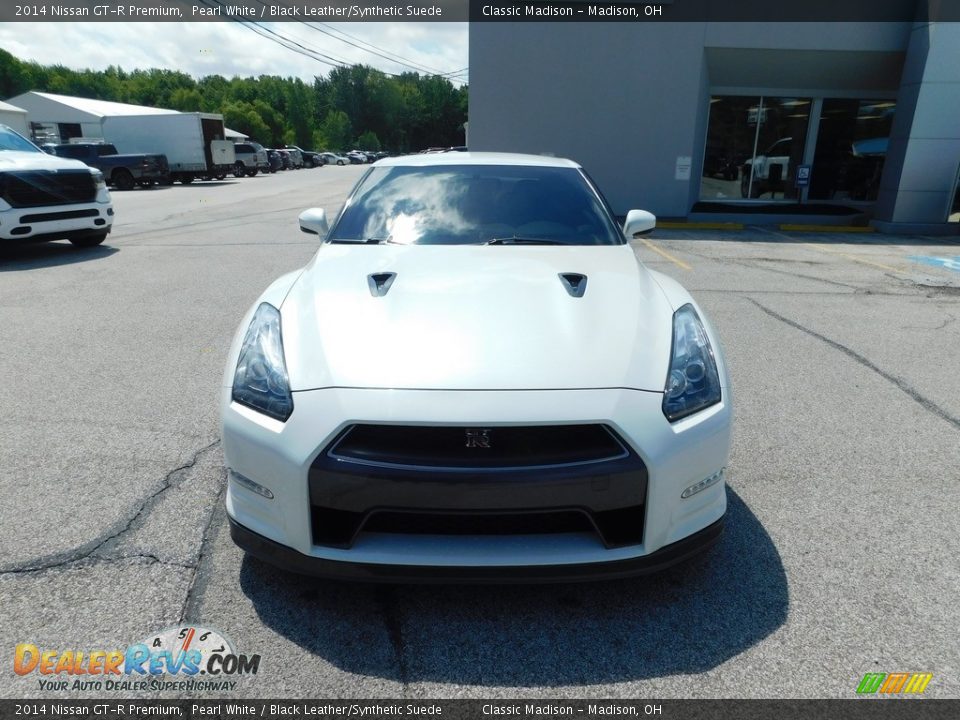 2014 Nissan GT-R Premium Pearl White / Black Leather/Synthetic Suede Photo #5