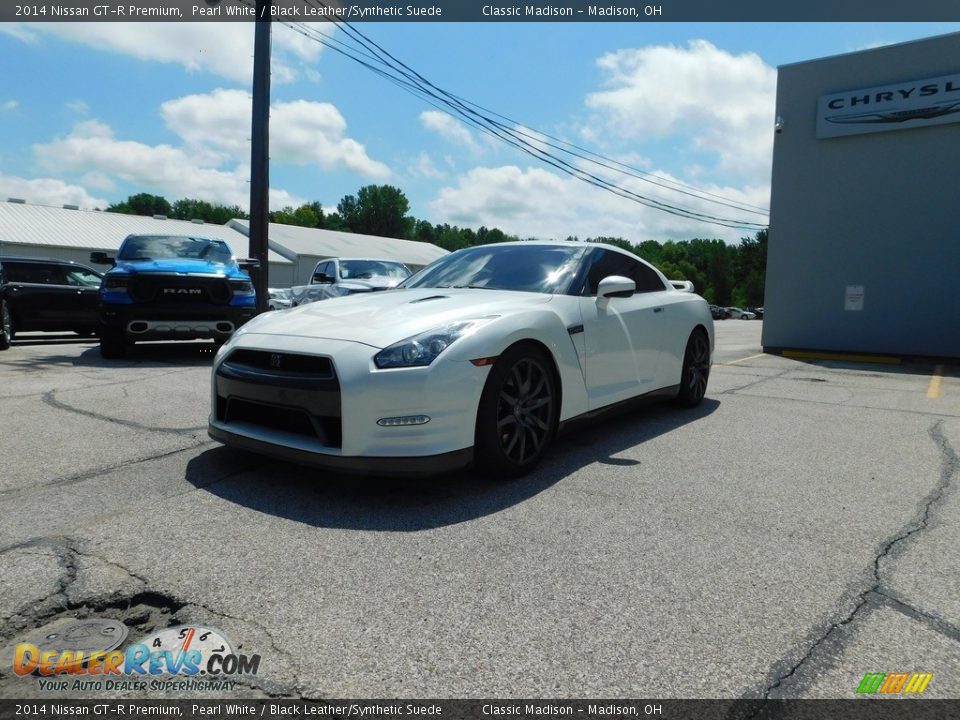 2014 Nissan GT-R Premium Pearl White / Black Leather/Synthetic Suede Photo #6