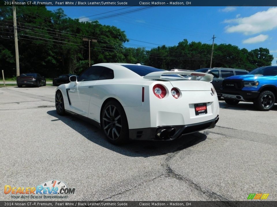 2014 Nissan GT-R Premium Pearl White / Black Leather/Synthetic Suede Photo #9