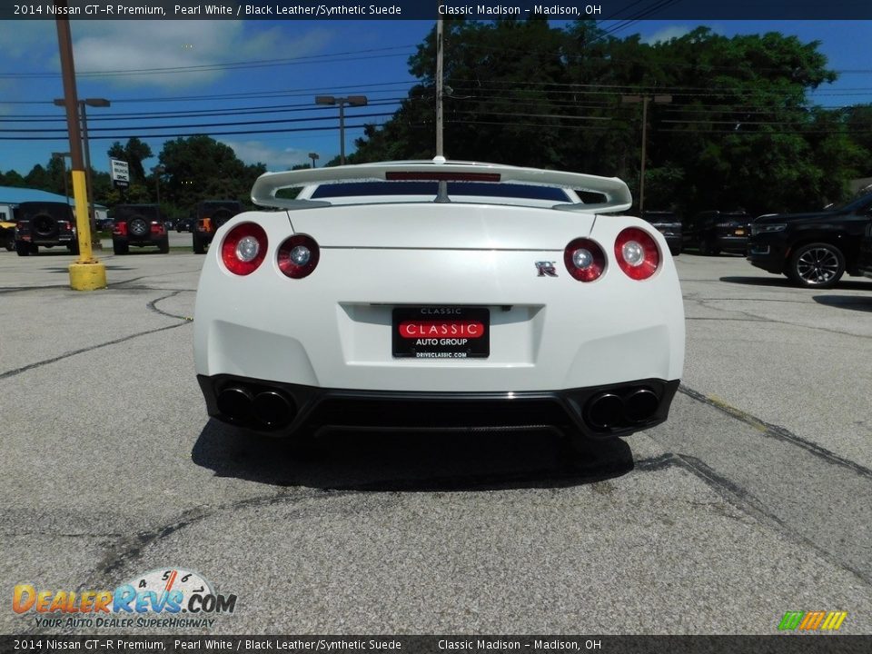 2014 Nissan GT-R Premium Pearl White / Black Leather/Synthetic Suede Photo #10