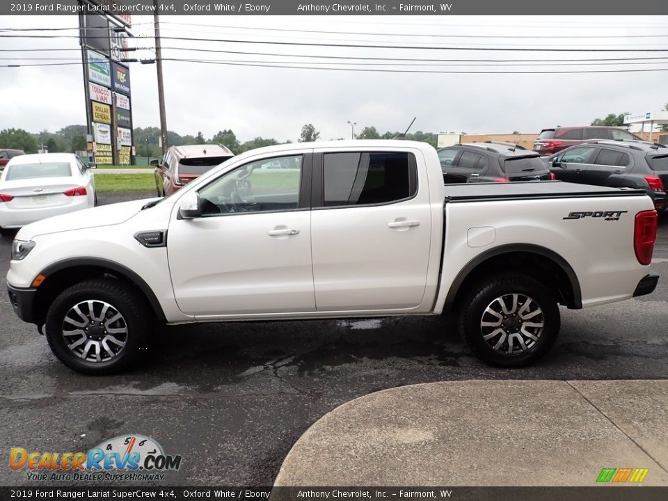 2019 Ford Ranger Lariat SuperCrew 4x4 Oxford White / Ebony Photo #7