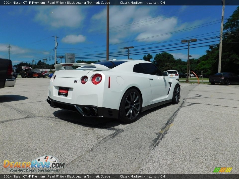 2014 Nissan GT-R Premium Pearl White / Black Leather/Synthetic Suede Photo #11