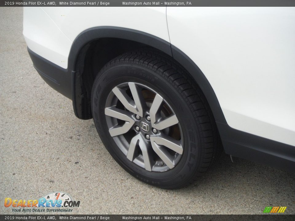 2019 Honda Pilot EX-L AWD White Diamond Pearl / Beige Photo #4