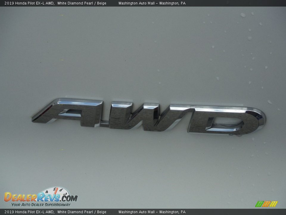 2019 Honda Pilot EX-L AWD White Diamond Pearl / Beige Photo #11
