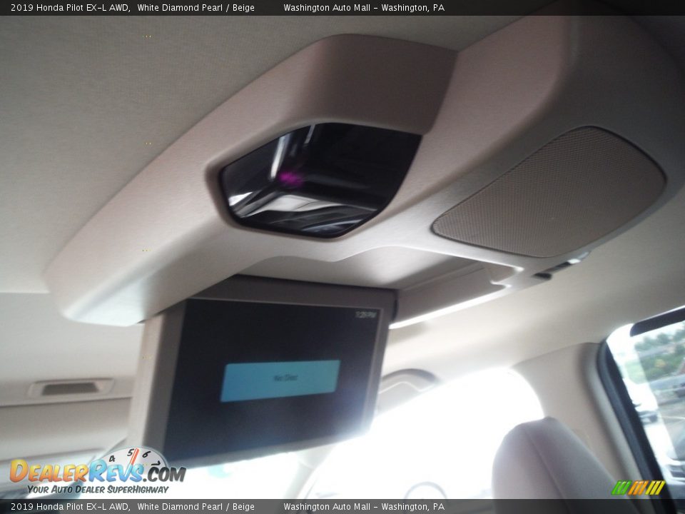 2019 Honda Pilot EX-L AWD White Diamond Pearl / Beige Photo #12