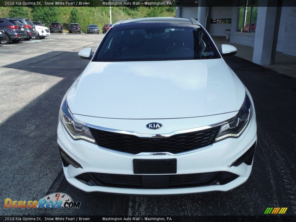 2019 Kia Optima SX Snow White Pearl / Brown Photo #6