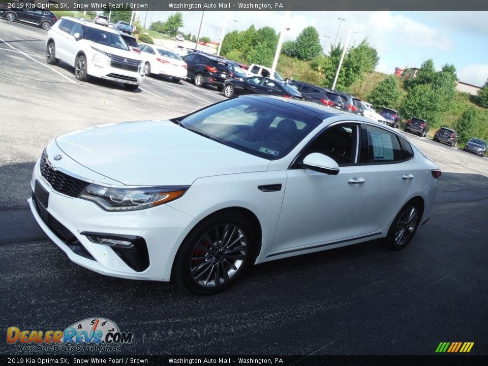 2019 Kia Optima SX Snow White Pearl / Brown Photo #7