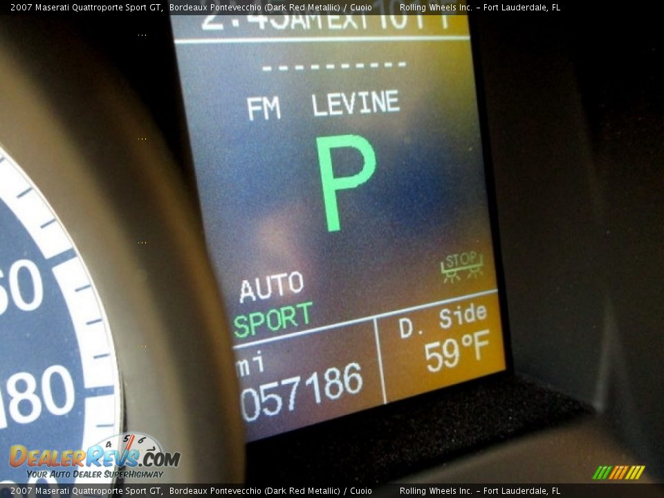 2007 Maserati Quattroporte Sport GT Bordeaux Pontevecchio (Dark Red Metallic) / Cuoio Photo #4