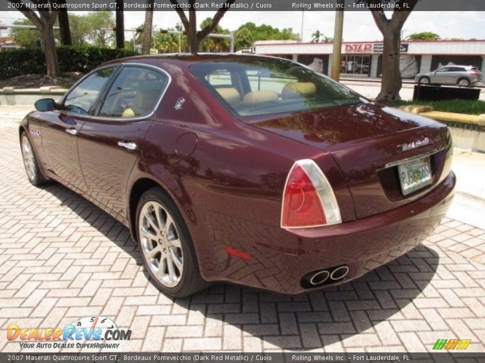 2007 Maserati Quattroporte Sport GT Bordeaux Pontevecchio (Dark Red Metallic) / Cuoio Photo #5