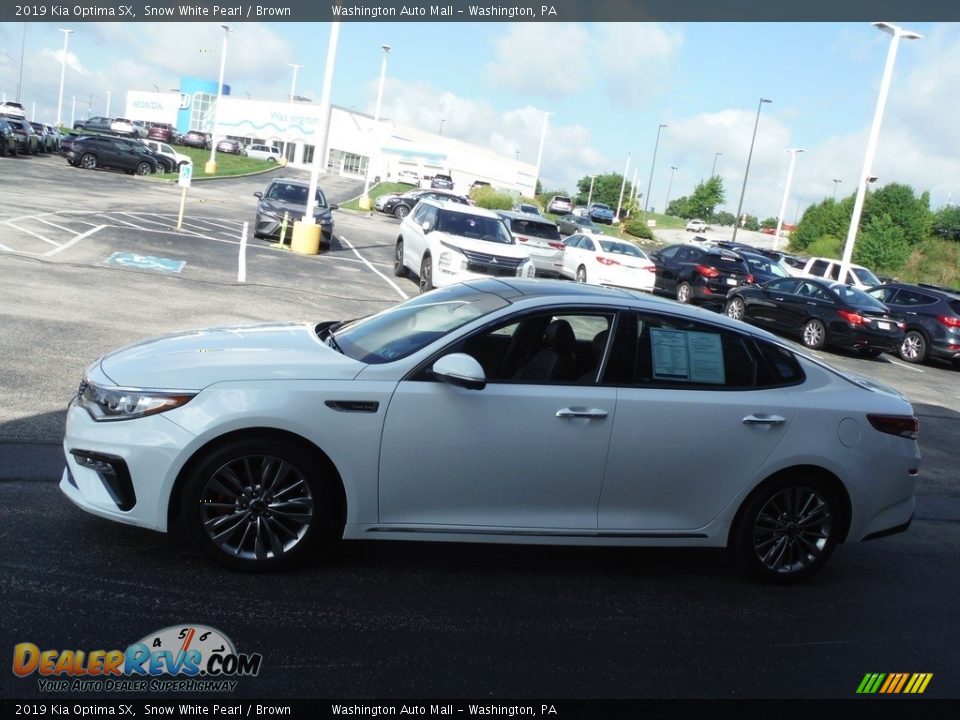 2019 Kia Optima SX Snow White Pearl / Brown Photo #8