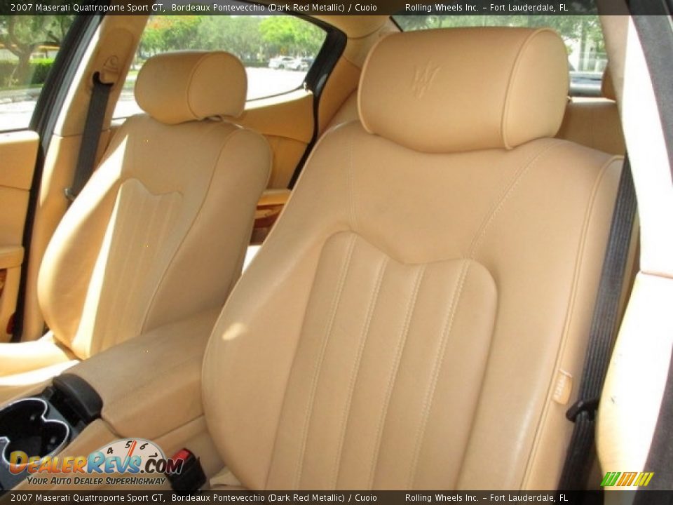 2007 Maserati Quattroporte Sport GT Bordeaux Pontevecchio (Dark Red Metallic) / Cuoio Photo #6
