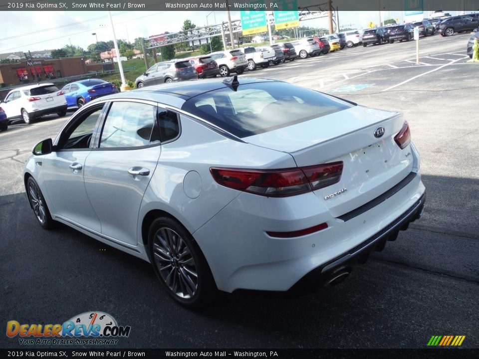 2019 Kia Optima SX Snow White Pearl / Brown Photo #9