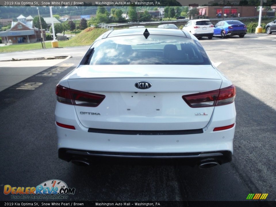 2019 Kia Optima SX Snow White Pearl / Brown Photo #10