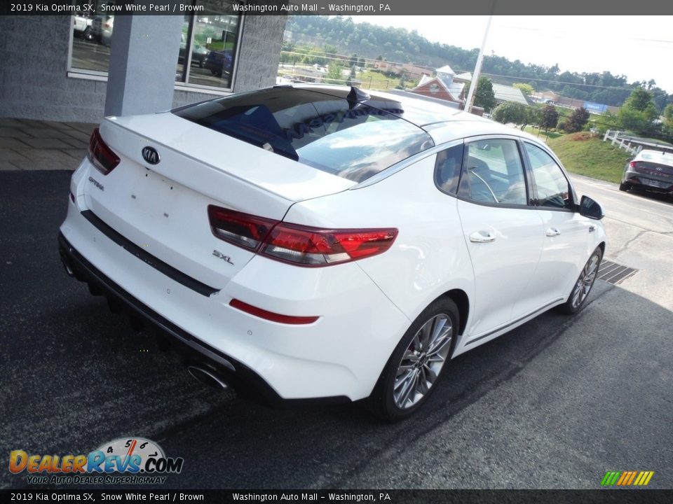 2019 Kia Optima SX Snow White Pearl / Brown Photo #11