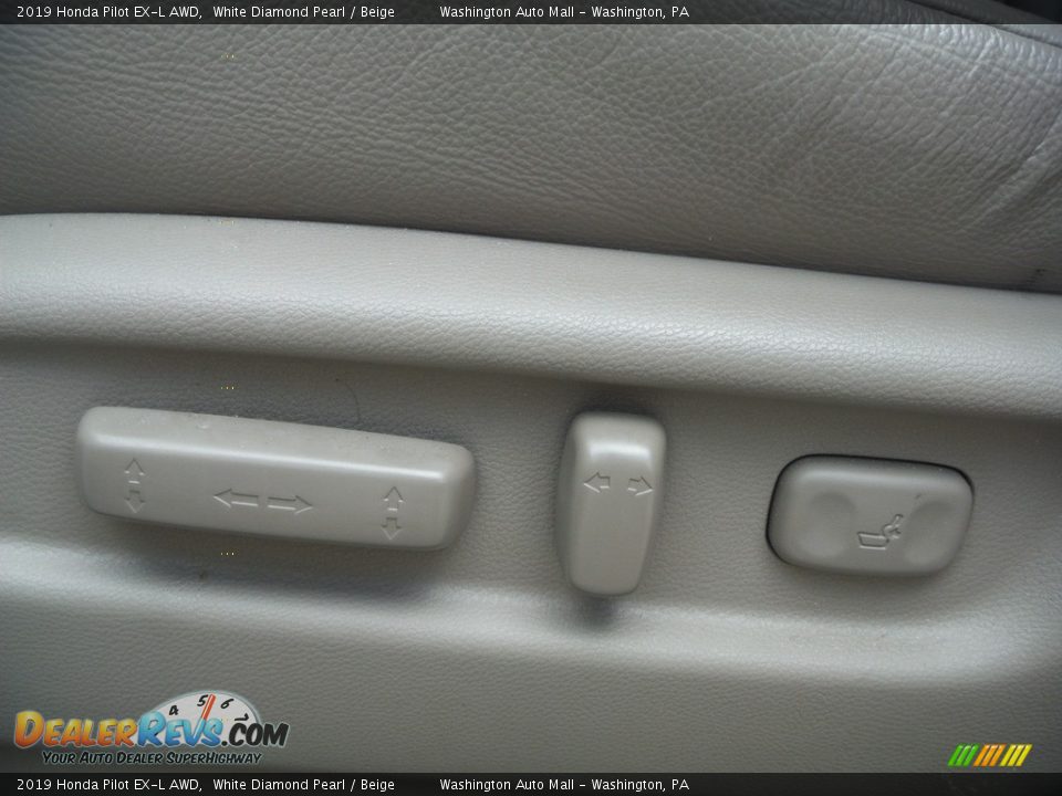 2019 Honda Pilot EX-L AWD White Diamond Pearl / Beige Photo #19