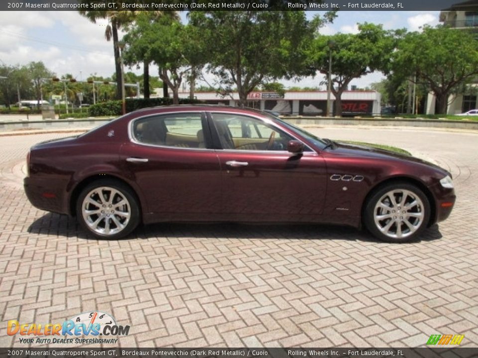 2007 Maserati Quattroporte Sport GT Bordeaux Pontevecchio (Dark Red Metallic) / Cuoio Photo #11