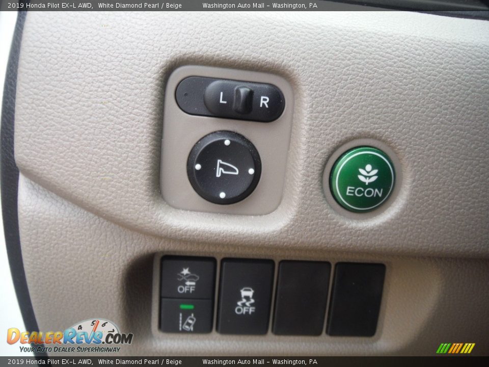 2019 Honda Pilot EX-L AWD White Diamond Pearl / Beige Photo #20