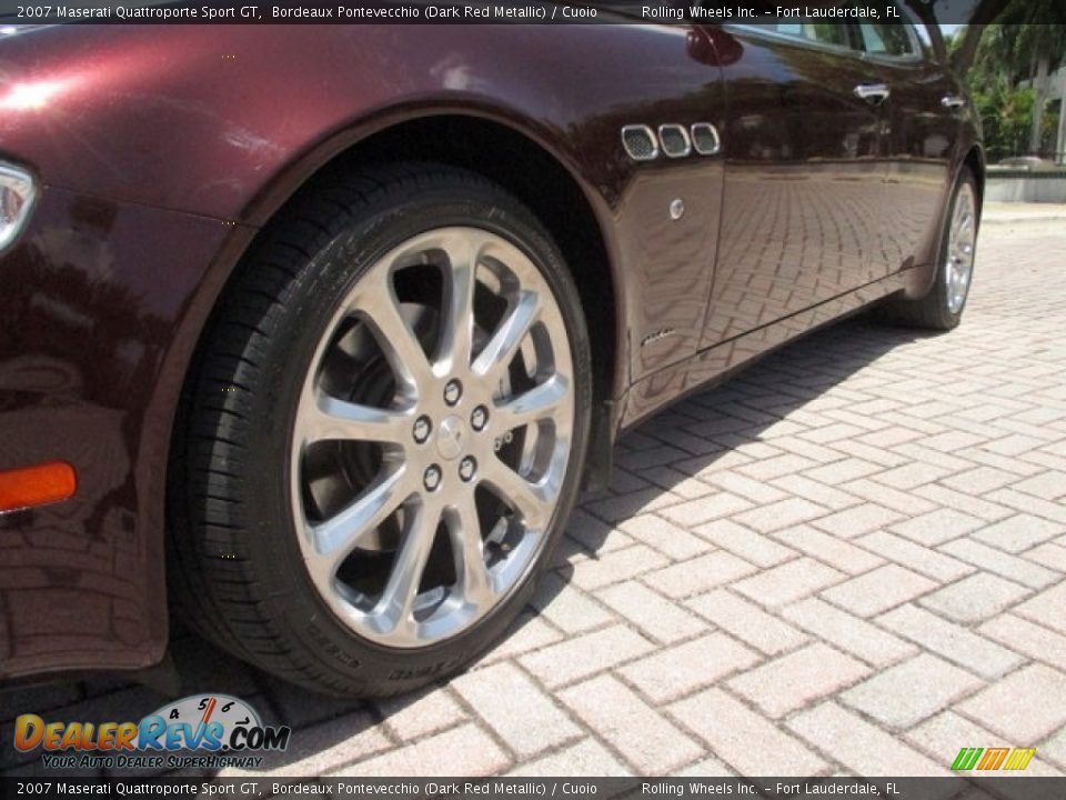 2007 Maserati Quattroporte Sport GT Bordeaux Pontevecchio (Dark Red Metallic) / Cuoio Photo #17