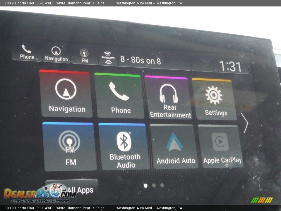 2019 Honda Pilot EX-L AWD White Diamond Pearl / Beige Photo #26
