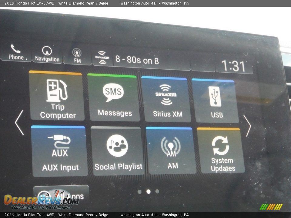 2019 Honda Pilot EX-L AWD White Diamond Pearl / Beige Photo #27